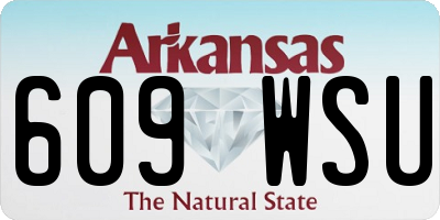 AR license plate 609WSU
