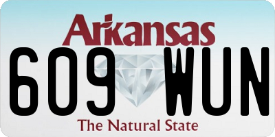 AR license plate 609WUN