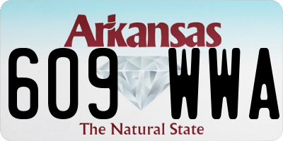 AR license plate 609WWA