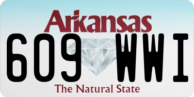 AR license plate 609WWI