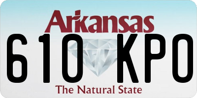 AR license plate 610KPO