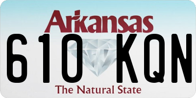 AR license plate 610KQN