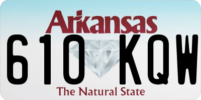 AR license plate 610KQW