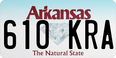 AR license plate 610KRA