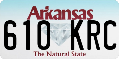 AR license plate 610KRC