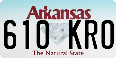AR license plate 610KRO