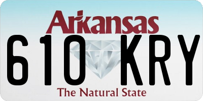 AR license plate 610KRY