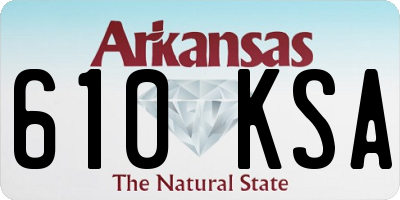 AR license plate 610KSA