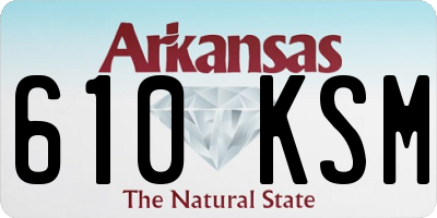 AR license plate 610KSM