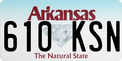 AR license plate 610KSN