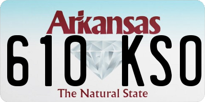 AR license plate 610KSO