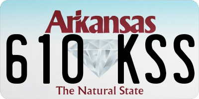 AR license plate 610KSS