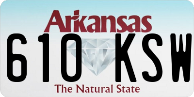 AR license plate 610KSW