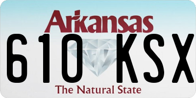 AR license plate 610KSX