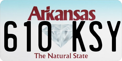 AR license plate 610KSY