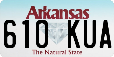 AR license plate 610KUA