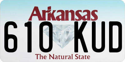 AR license plate 610KUD