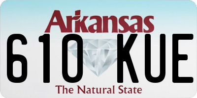 AR license plate 610KUE