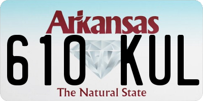 AR license plate 610KUL