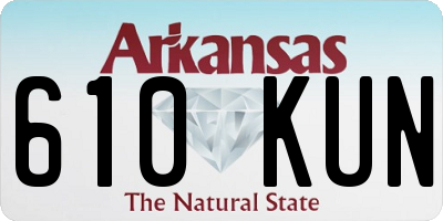 AR license plate 610KUN