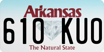 AR license plate 610KUO