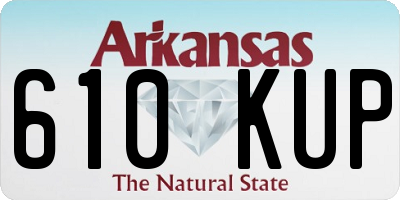 AR license plate 610KUP