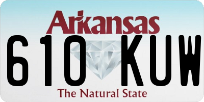 AR license plate 610KUW