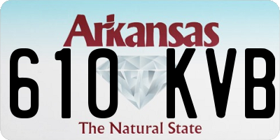 AR license plate 610KVB