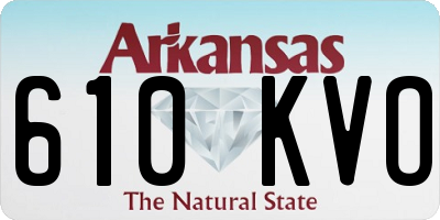 AR license plate 610KVO