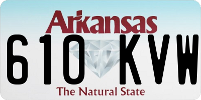 AR license plate 610KVW