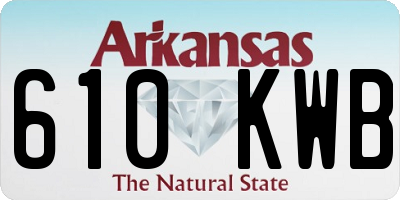 AR license plate 610KWB
