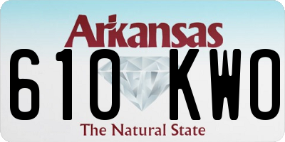 AR license plate 610KWO