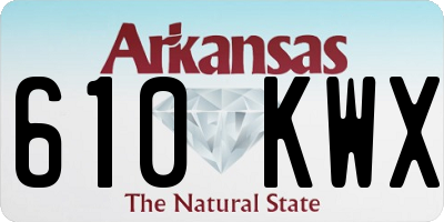 AR license plate 610KWX