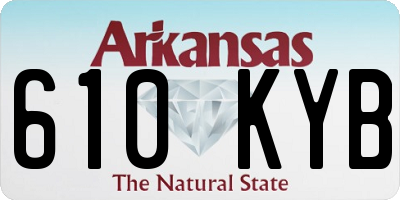 AR license plate 610KYB
