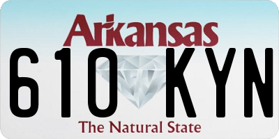 AR license plate 610KYN