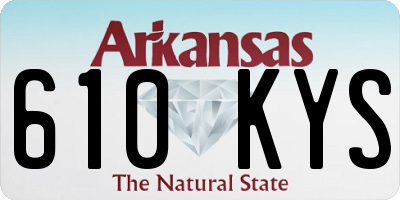 AR license plate 610KYS