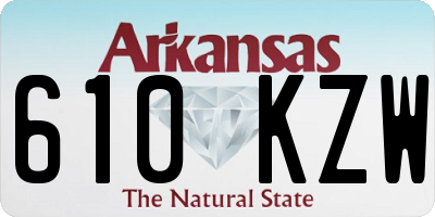 AR license plate 610KZW