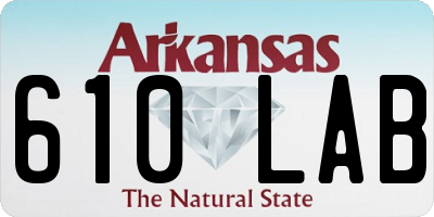 AR license plate 610LAB