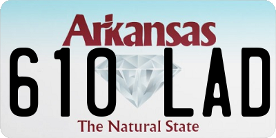 AR license plate 610LAD