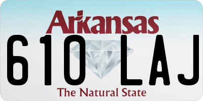 AR license plate 610LAJ
