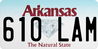 AR license plate 610LAM