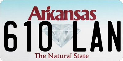 AR license plate 610LAN