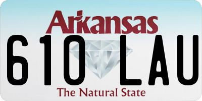 AR license plate 610LAU