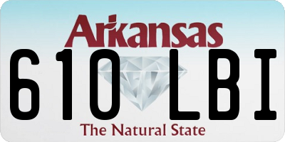 AR license plate 610LBI