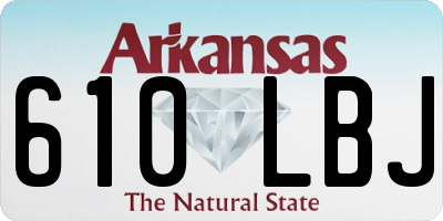 AR license plate 610LBJ