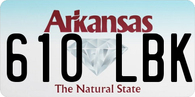 AR license plate 610LBK