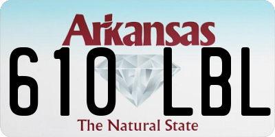 AR license plate 610LBL