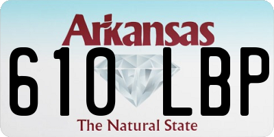 AR license plate 610LBP