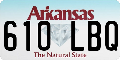 AR license plate 610LBQ