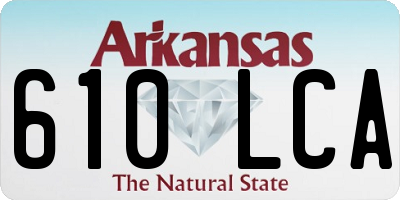 AR license plate 610LCA